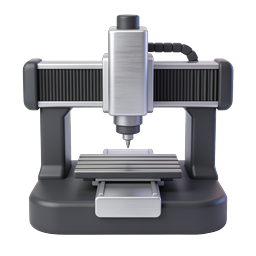 CNC Milling Machine Industrial Icon | 3D Render