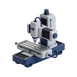 CNC Milling Machine 3D Industrial Icon
