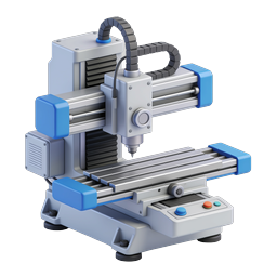 CNC Milling Machine Icon - Industrial Manufacturing Tool