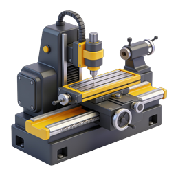 CNC Milling Machine Industrial Icon | Manufacturing Tool