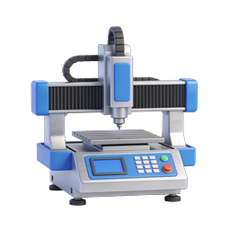 CNC Router Machine Icon - 3D Rendered Industrial Tool