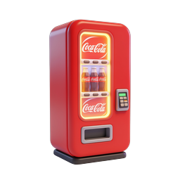 Coca-Cola Vending Machine 3D Icon | Classic Soda Dispenser