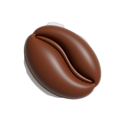 Realistic Coffee Bean 3D Icon | Premium Quality