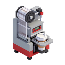 Stylish Coffee Machine Icon for Digital Assets