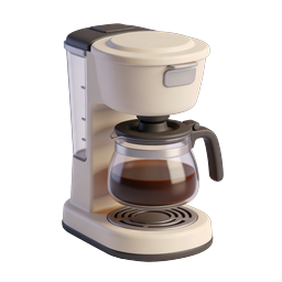 Drip Coffee Maker Icon | 3D Kitchen Appliance
