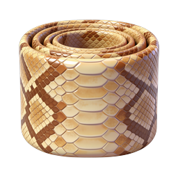 Realistic Coiled Snake Icon with Detailed Scales