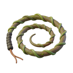 Coiled Vine Snake 3D Clay Icon | Nature Wildlife