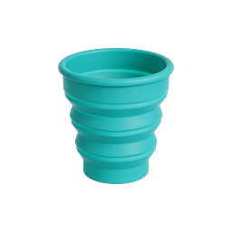 Collapsible Cup Icon - 3D Foldable Drinking Vessel Design