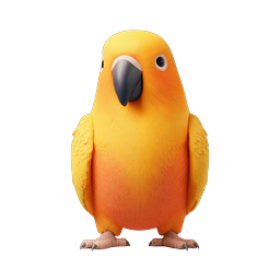 Vibrant Colorful Bird Icon for Nature Projects