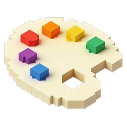 Colorful Isometric Blocks Platform Icon for Modular Design
