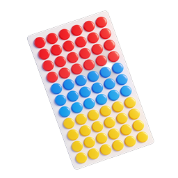 カラフルボタングリッドアイコン - 3DグロッシーUIエレメント