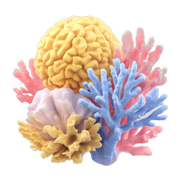 Colorful Coral Reef Marine Life Icon | Ocean Nature