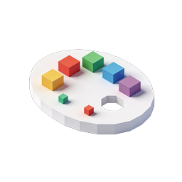 Colorful 3D Cube Platform - Isometric Icon