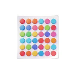 Colorful Dots Board Icon - Vibrant 3D Grid Design