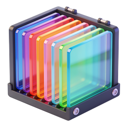 Colorful File Organizer Case 3D Icon for Storage Apps