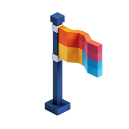 Colorful Flag Icon - Vibrant Representation in Symbols