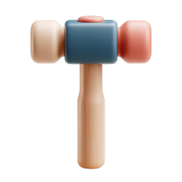 Colorful Hammer Icon for DIY and Construction Projects