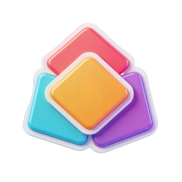 Colorful Squares 3D App Icon Design