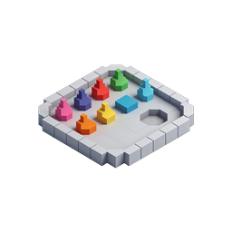 Colorful Thumbs-Up Arena Isometric 3D Icon