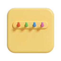 Colorful Toggle Switches Clay-Style Icon