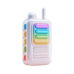 Colorful Walkie Talkie Icon | 3D Radio Communication