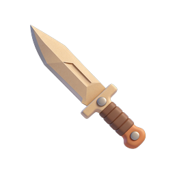 Combat Dagger Knife 3D Icon for Gaming and Apps