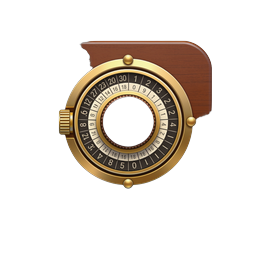 Vintage Combination Safe Lock Icon - Security App