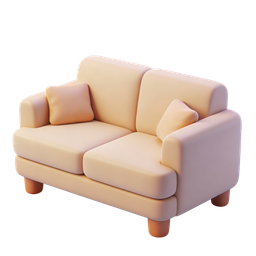 Cozy Comfortable Couch Icon for Home Decor