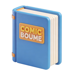 3D Comic Book Icon - Colorful Reading Graphic