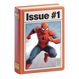Comic Book Issue #1 Superhero 3D Icon