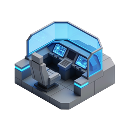Futuristic Command Center Isometric Icon
