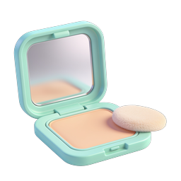 Kompaktspiegel-Makeup-Icon | 3D-Pastell-Beauty-Design