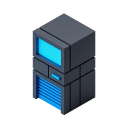 Isometric Computer Tower PC Case Icon | 3D Tech Icon