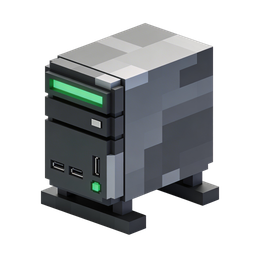 Stylish Pixelated Computer Tower Icon for Technology Use