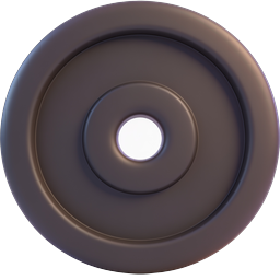 Konzentrische Scheibe 3D-Icon - Realistisches Rendering