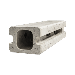 Concrete Barrier Block Icon - Jersey Traffic Divider 3D