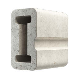 Concrete Beam Block 3D Icon - Construction Material