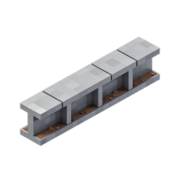 Isometric Concrete Block Bench & Planter Icon