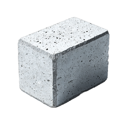 Concrete Block Realistic 3D Icon for Construction Projects