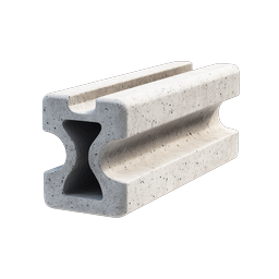Concrete Block Icon - Realistic 3D Construction Material