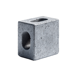 Realistic Concrete Cinder Block Icon | Construction Material
