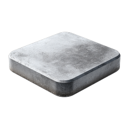 Concrete Block 3D Icon - Realistic Stone Platform