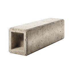 Hollow Concrete Block Icon - Construction Material 3D Render