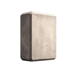 Realistic Concrete Block 3D Icon | Building Material