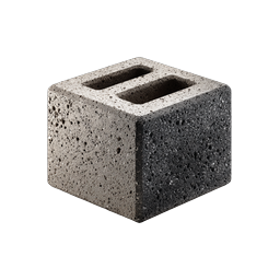 Concrete Block Icon - 3D Masonry Building Material
