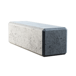 Realistic Concrete Block 3D Icon for Construction