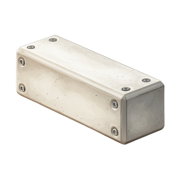 Concrete Block Icon - 3D Construction Material Illustration