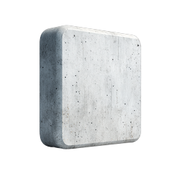 Realistic Concrete Block 3D Icon for Construction
