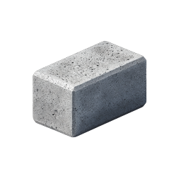 Realistic Concrete Brick Block Icon - Construction Material