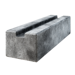 Concrete Cinder Block Icon - Realistic 3D Building Material
